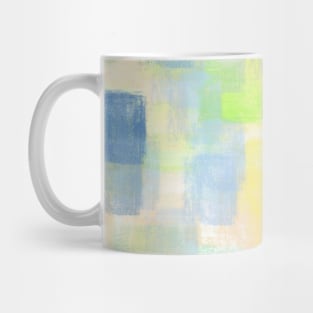 Chalk Block Background Design in Blues and Yellows Mug